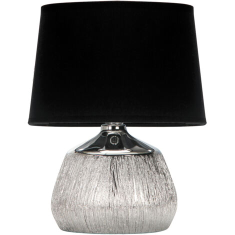 Lampe de table chromée noire 40W couleur baie E14 Ideus 03292 (1/2)