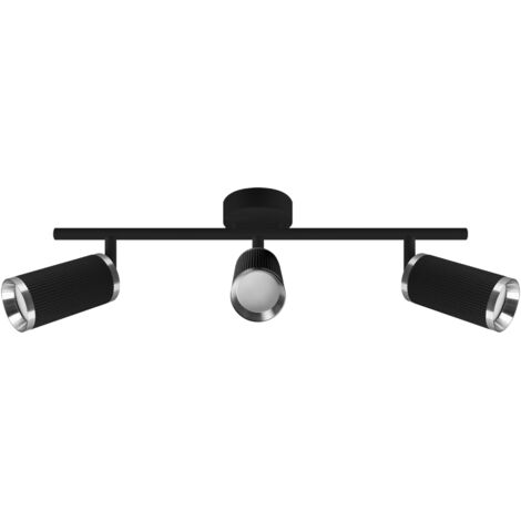 Applique murale noire chromée IP20 orientable Frida SPT 3xGU10 35W Ideus 04203 (1/2)