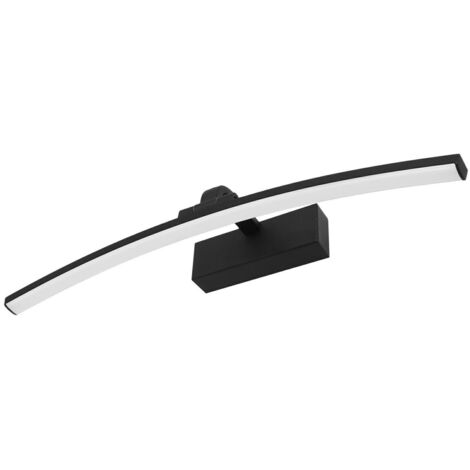 LAMPE Applique au-dessus du miroir, courbée, 12W, 50cm, noire (1/5)