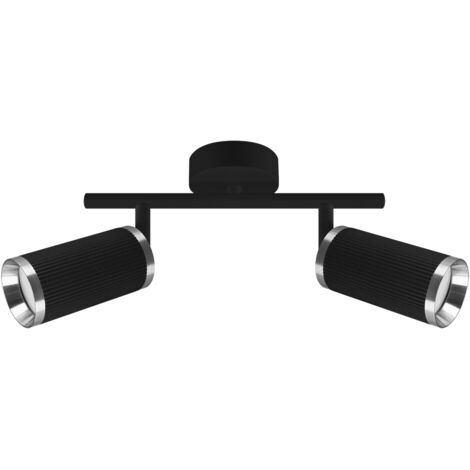 Applique murale noire chromée IP20 orientable Frida SPT 2xGU10 35W Ideus 04201 (1/2)