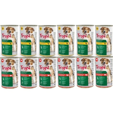 Nourriture humide TROPI 1250g MÉLANGE DE SAVEURS pour chiens 12 pcs. (1/3)