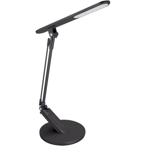 Lampe de bureau LED 7,5 W avec variateur, interrupteur tactile, minuterie et prise USB, noire Ramzes Ideus 03899 (1/2)