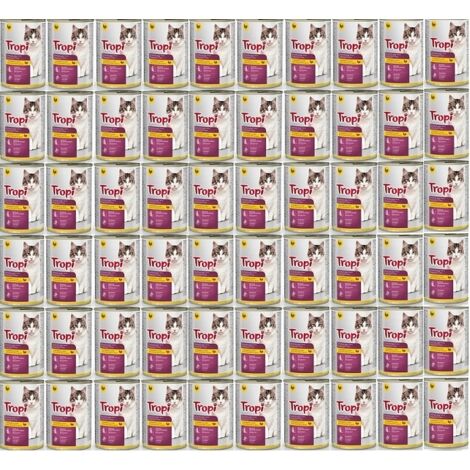 Nourriture humide pour chat TROPI à la volaille en sauce 415 g x 60 pièces VOLAILLE chat