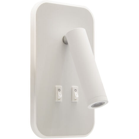 Applique murale orientable blanche 720 lm IP20 Otello LED D 6 W 3000 K + 3 W 4000 K Ideus 03723 (1/2)