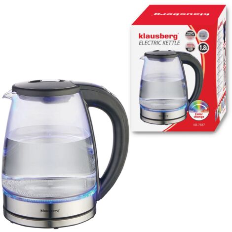 Bouilloire électrique avec contrôle de température, verre, 1,8 L, KLAUSBERG KB-7887