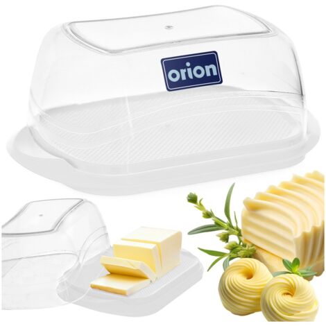 Beurrier en plastique, beurrier transparent, récipient à beurre ORION 150459 (1/5)