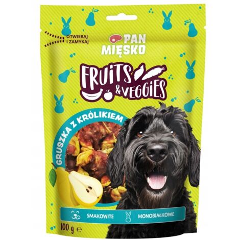 Friandise pour chien Mr. Mięsko POIRE avec LAPIN 100 g Fruits et légumes (1/2)