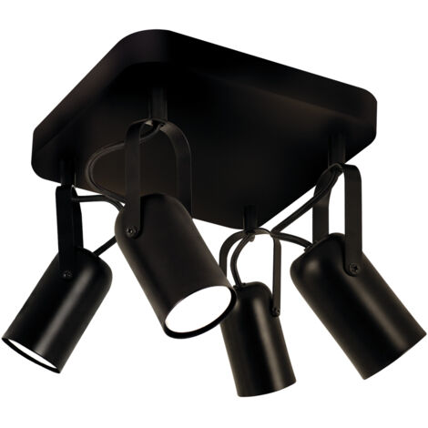 Applique murale et plafonnier réglable noir 25W loft 4xGU10 Ideus 04396 (1/2)