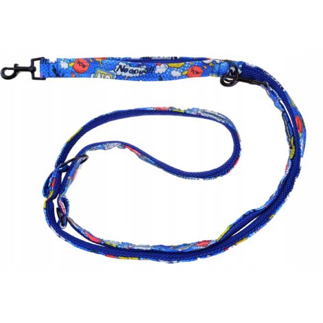 NELSON-X FLORAL BLACK 2 M/2,5 CM STD LANIÈRE RÉVERSIBLE AVEC POIGNÉE, FIXATIONS NOIRES (1/5)