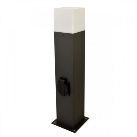 Lampe de jardin rectangulaire New York E27 en aluminium moyen avec douille en graphite POLUX