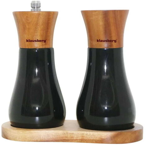 Ensemble sel et poivre en acacia KLAUSBERG KB-7594 avec moulin (1/4)