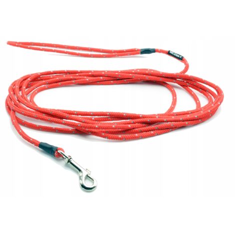 CORDE DE DRESSAGE STATIQUE RÉFLÉCHISSANTE POUR CHIEN 0,6 CM / 5 M NELSON-X AVEC POIGNÉE (1/5)
