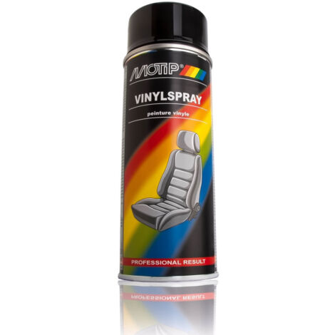 Spray de réparation noir pour vinyle, cuir et synthétique 400ml – Finition durable et brillante – Pour sièges auto et pièces intérieures – Motip