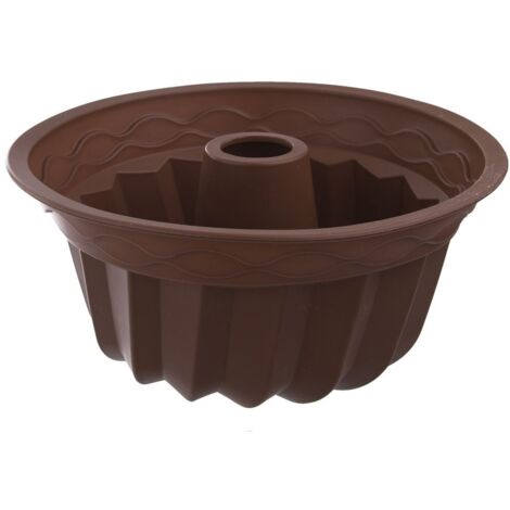 Moule à gâteau en silicone marron avec cheminée SILLINIE 23,5 cm (1/3)