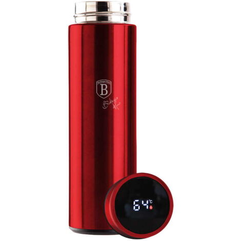 Thermos intelligent en acier 0,45 L avec indicateur de température LED BERLINGER HAUS Bourgogne BH-7955