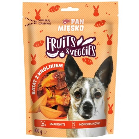 Friandise pour chien Mr. Mięsko PATATE DOUCE au LAPIN 100 g Fruits et Légumes (1/2)