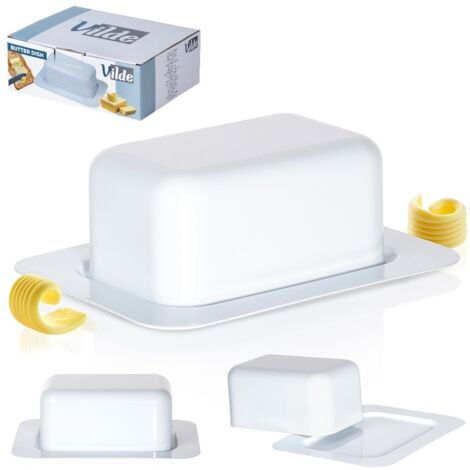 Beurrier en acier, beurrier blanc, récipient à beurre VILDE 259629 (1/5)