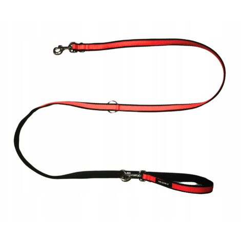LAISSE RÉVERSIBLE BICOLORE POUR CHIEN NELSON-X BICOLORE 2 M/2,5 CM STD POLOGNE (1/5)