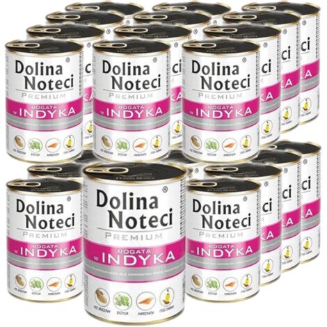 Dolina Noteci Premium Nourriture humide pour chiens DINDE Boîte de 24 x 400 g (1/2)