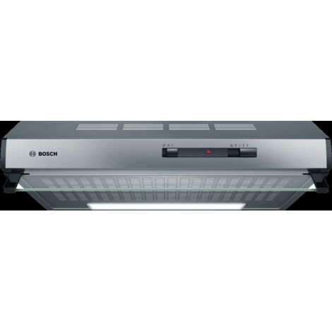 Bosch – Hotte aspirante sous-meuble 600mm – Extraction goulotte 250m³/h – Éclairage LED 4W – Niveau sonore 68dB – Fixation murale