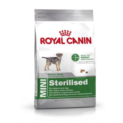 Royal Canin – Croquettes pour chien stérilisé mini 8kg – Riche en protéines 30% – Fibres 6,5% pour digestion saine – Pour chiens jusqu'à 10kg