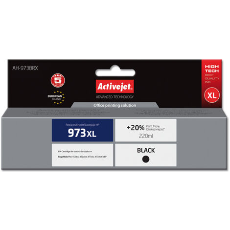 Encre Activejet pour HP 973XL L0S07AE reg AH-973BRX (1/2)