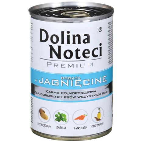 Dolina Noteci Premium Nourriture humide pour chiens adultes à l'agneau, boîte de 24 x 400 g (1/3)