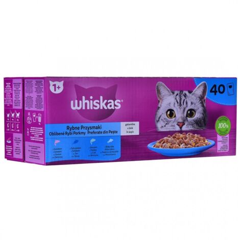 WHISKAS Saveurs Poisson Mélange de Saveurs pour chats 80x85g (1/5)