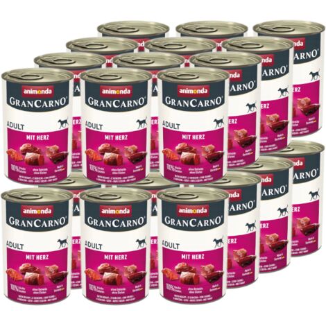 Aliment humide pour chien ANIMONDA Grancarno Adult HEARTS, boîte de 24 x 400 g
