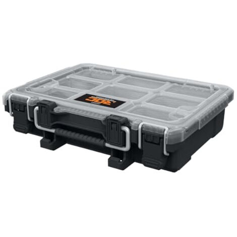 Keter – Organisateur de rangement 4,3L – 6 petits et 1 grand compartiment – Protection contre la poussière et l'eau – Dimensions 34 x 26,8 x 9,5 cm (1/6)