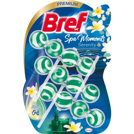 Bref WC Spa Moments Serenity Pendentif nettoyant et parfumé pour cuvette de toilette 3 x 50 g