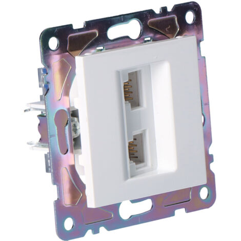Prise RJ45/RJ11, blanche, ONNLINE GAMA