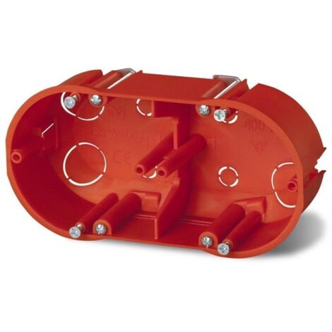 Boîte encastrée 2x60mm pour plaques de plâtre orange PK-2x60 0210-00 (1/4)