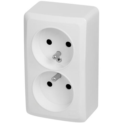 DOUBLE PRISE EN SURFACE BERG/3743-00/EPN 250V 16A Elektro-Plast (1/4)