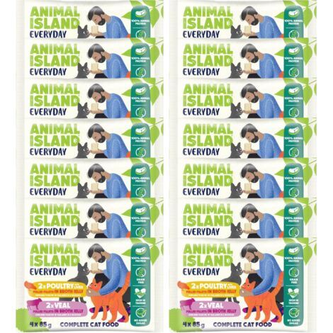 Animal Island NEW JELLY EVERYDAY volaille au foie, veau 56x85g (1/4)