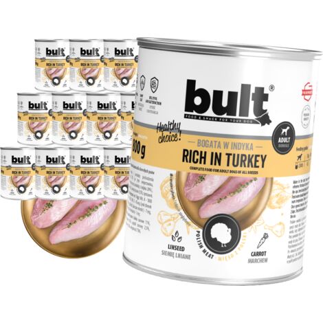 BULT Riche en dinde - aliment humide pour chiens - 24 x 800 g (1/2)