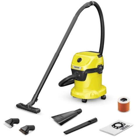 Kärcher – Aspirateur à main eau et poussière 1000W – Réservoir 15L – Aspiration humide et sèche – Accessoires voiture inclus