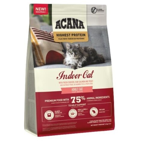 ACANA Croquettes pour chat d'intérieur à haute teneur en protéines 1,8 kg (1/2)