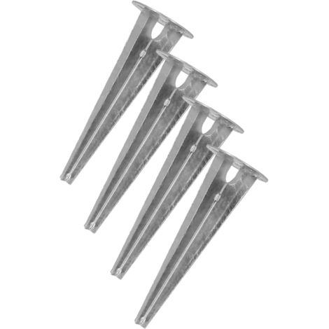 Socle de lampe de jardin KOTARBAU® à ancrer au sol, support d'ancrage rond, 115 mm, lot de 4