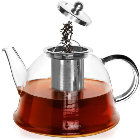 Théière en verre résistant à la chaleur avec infuseur 1,65 l (1/5)