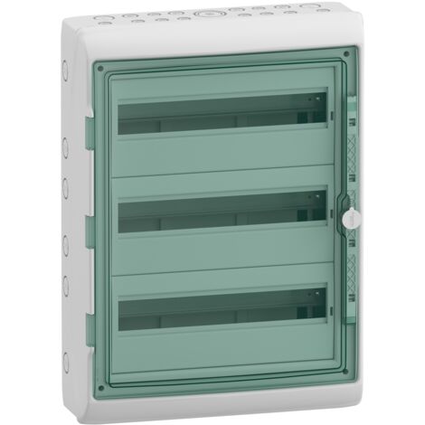 Schneider Electric – Tableau électrique Mureva NT 54M 3 rangées 125A IP65 IK09 – Montage en saillie – Dimensions 610x448x160 mm (1/2)