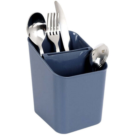 ÉGOUTTOIR À COUVERTS GRIS, RÉCIPIENT DE CUISINE POUR FOURCHETTES ET COUTEAUX (1/5)