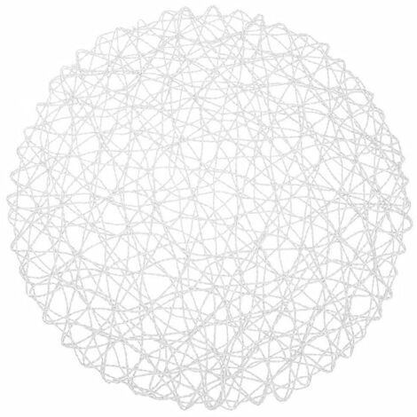 Set de table rond en papier blanc, 35 cm (1/5)