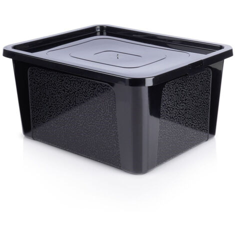 BOÎTE DE STOCKAGE AVEC COUVERCLE EN PLASTIQUE 20 L