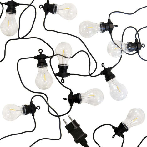 Guirlande lumineuse LED pour jardin 7,5 m, 10 pièces. (1/5)