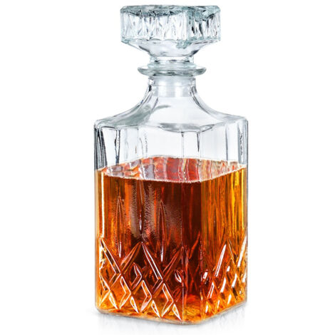 CARAFE EN VERRE À WHISKY POUR ALCOOL, VIN ET LIQUEURS, ÉLÉGANTE ET ÉTANCHE 900 (1/5)