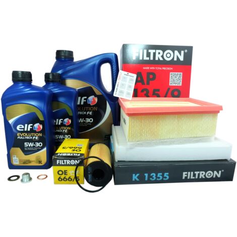3 filtres + huile 5W30 pour Renault Espace V Scenic IV 1.6 dCi