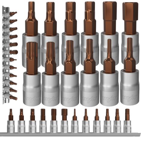 Jeu de douilles à queue TORX HEX 1/4" (1/5)