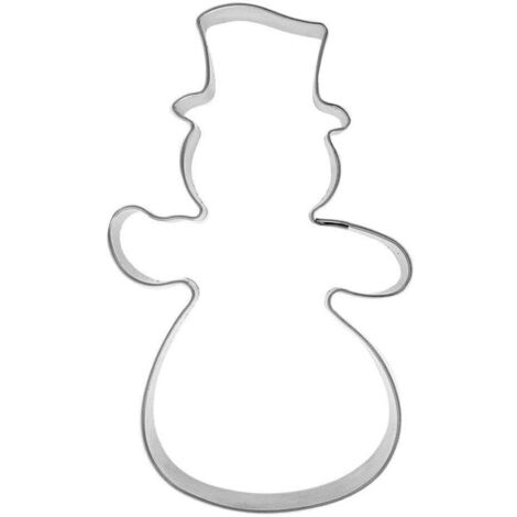 Emporte-pièce bonhomme de neige en acier 10 cm (1/2)