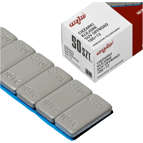 Poids adhésifs tout-terrain pour SUV, 10 g et 120 g, en polyuréthane, pour jantes, lot de 50 pièces (1/4)